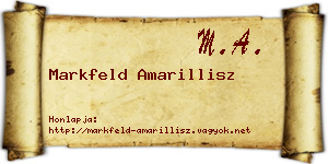 Markfeld Amarillisz névjegykártya